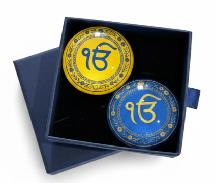 Ek Onkar glass magnets in premium gift box